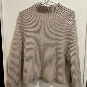 beautiful thick ribbed cropped beige sweater tan cream l medium similar dissh